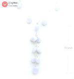 Qingmos Lace Agates Stone Pendant Necklace for Women 17''