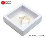 Qingmos 20mm Pink Pearl Pendant Necklace for Women Chokers Chain Jewelry Box