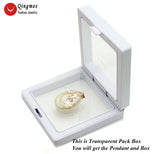 Qingmos 20mm Pink Pearl Pendant Necklace for Women Chokers Chain Jewelry Box