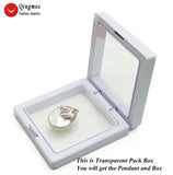 Qingmos Pink Pearl Pendant Necklace for Women with Chokers Chain