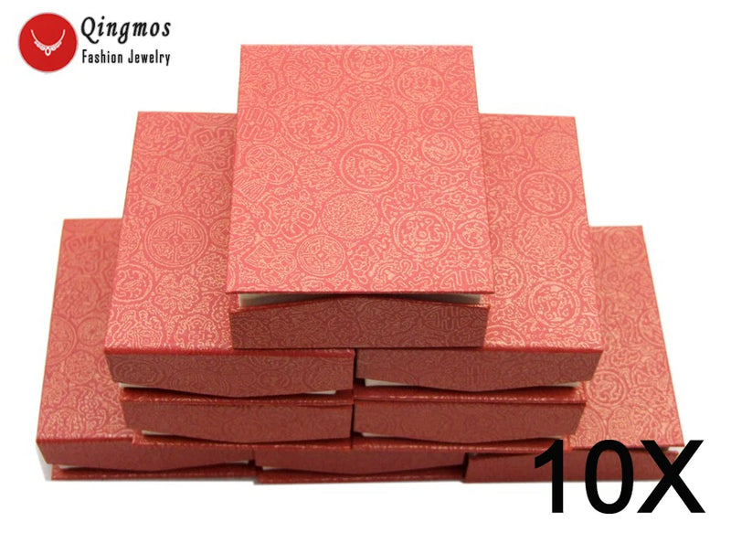 Qingmos 10X Rectangle Red Jewelry Display Boxes