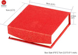Qingmos 10X Square Red Jewelry Display