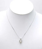 Qingmos Wish Pearl Heart Pendant Necklace for Women