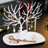 Qingwen Deer Jewelry Display Stand Tray Tree Storage Organizer Holder