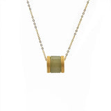 Natural Hetian Jade Lulutong Pendant S925 Sterling Silver Necklace