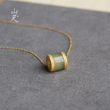 Natural Hetian Jade Lulutong Pendant S925 Sterling Silver Necklace