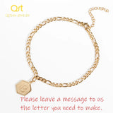 A-Z Initial Letter Bracelet Anklet Stainless Steel Jewelry