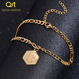 A-Z Initial Letter Bracelet Anklet Stainless Steel Jewelry