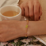 Colorful Enamel Name Bracelet Stainless Steel Jewelry Gift