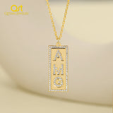 Crystal Name Necklace For Women Personalized Name Pendant Chain