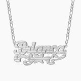 Double Plated Butterfly Name Necklace Personalized Stainless Steel