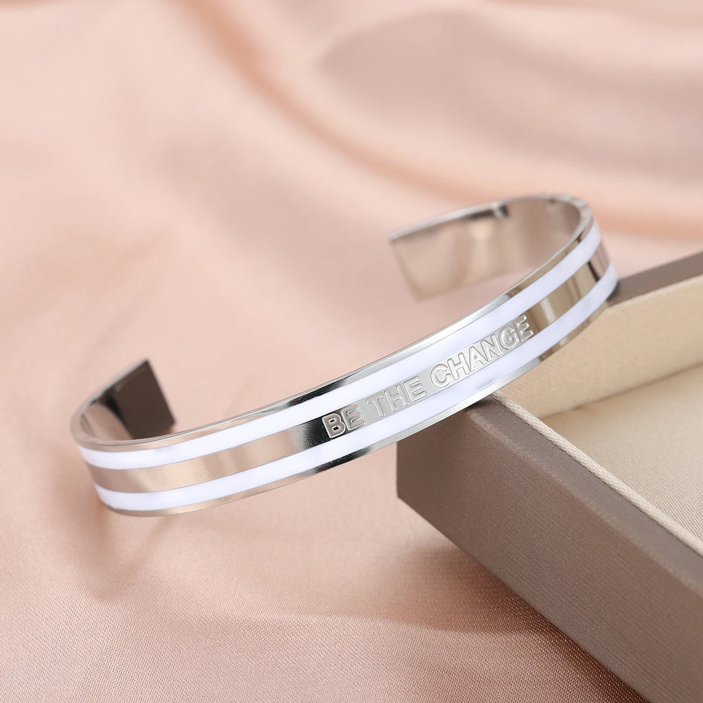 Personalised Stainless Steel Name Bracelet Enamel Bracelet for Women