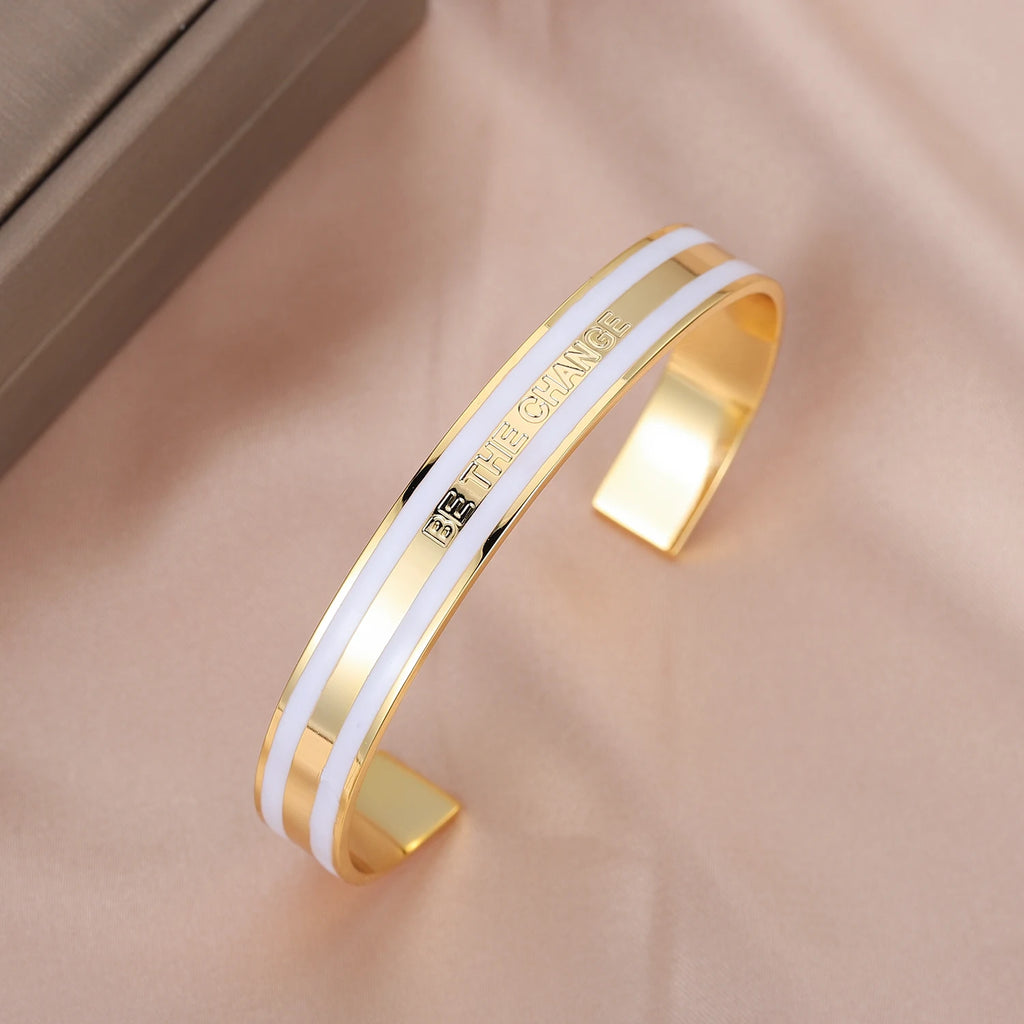 Personalised Stainless Steel Name Bracelet Enamel Bracelet for Women