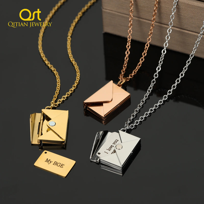Custom Envelope Necklace KeyChain