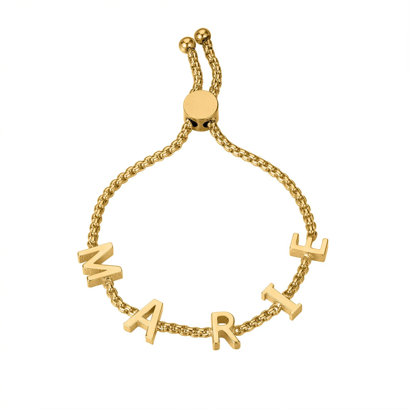 Personalized Name Bracelet 18K Plated Stainless Steel Chain for Women