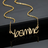 Name Necklace Silver Stainless Steel Jewelry, Custom Pendant For Women