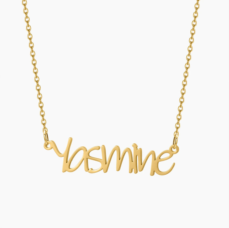 Name Necklace Silver Stainless Steel Jewelry, Custom Pendant For Women
