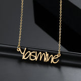 Name Necklace Silver Stainless Steel Jewelry, Custom Pendant For Women