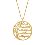 Personalised Family Tree Name Necklace