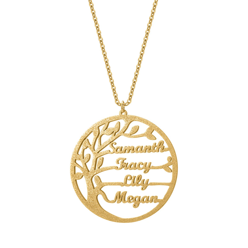 Personalised Family Tree Name Necklace