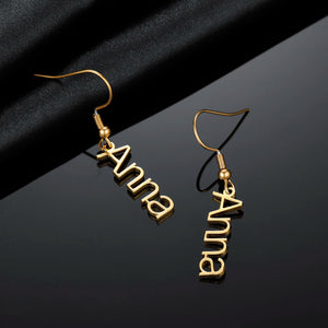Personalized Name Drop Earrings - Christmas Jewelry Gift