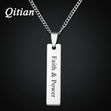 Personalized Laser Engraved Name Necklace - Stainless Steel