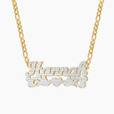 Personalized Double Plated Love Bird Name Necklace for Women