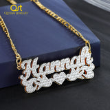 Personalized Double Plated Love Bird Name Necklace for Women