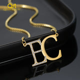 Initials Letter Diamond Stainless Steel Name Chain For Women