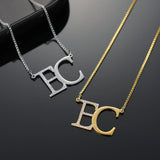 Initials Letter Diamond Stainless Steel Name Chain For Women