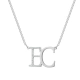 Initials Letter Diamond Stainless Steel Name Chain For Women