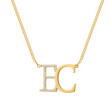 Initials Letter Diamond Stainless Steel Name Chain For Women