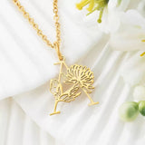 Initial & Birth Flower Necklace A-Z Personalized Dainty Jewelry