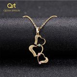 Personalized Heart Pendant Necklace with Birthstone & Name Engrave