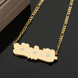 Personalized Magnet Therapy Name Necklace Stainless Steel Health Chain