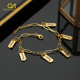 Personalized Stainless Steel Name Bracelet Engraved Text Gift