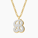 Personalized Double Plated Initial Necklace Stainless Steel Letter Pendant Chain