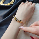 Custom Stainless Steel Name Bracelet Women's Jewelry