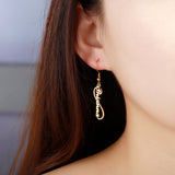 Personalized Name Earrings - Name Plate Earring - Infinity Drop Earrings
