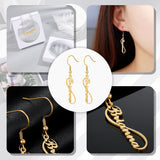 Personalized Name Earrings - Name Plate Earring - Infinity Drop Earrings