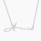 Personalized Diamond Name Necklace Stainless Steel Zircon Crystal Jewelry