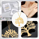 Personalized Tree of Life Necklace, Stainless Steel Pendant Chain