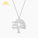 Personalized Tree of Life Necklace, Stainless Steel Pendant Chain