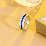 Red CZ Open Size Wedding Bands Rings for Women F092
