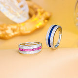 Red CZ Open Size Wedding Bands Rings for Women F092