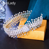 Big Cubic Zirconia Wide Bridal Bracelet for Women S038