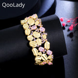 Big CZ Indian Tennis Bracelet Bangle Party Jewelry S031