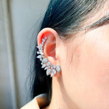 Multicolor CZ Asymmetrical Climber Earrings