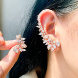Multicolor CZ Asymmetrical Climber Earrings