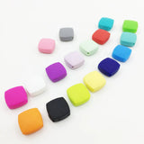 Quadrate Faceted Loose Silicone Teething Beads, Individual Beads